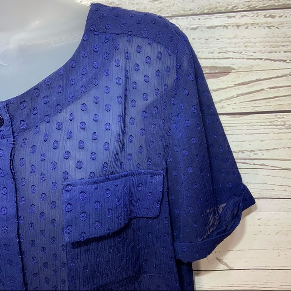 W118 by Walter Baker Sheer Blouse Sz L - Picture 3 of 6